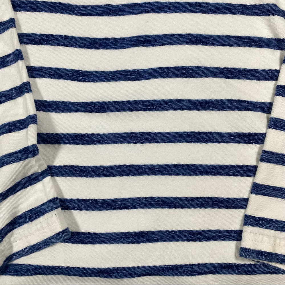 Charleston Threads Hooded Shirt Men’s XL White Blue Striped Lightweight Patch - Picture 10 of 11